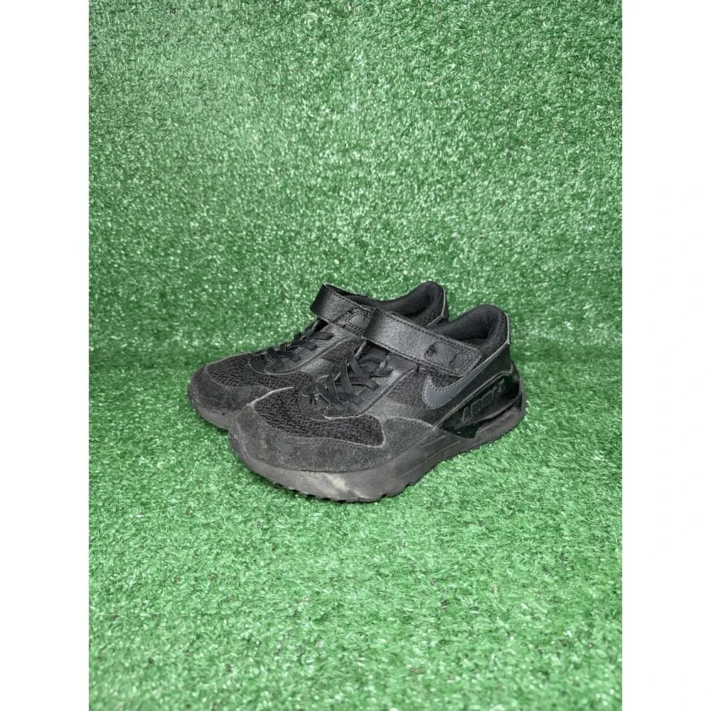 Nike Air Max‎ System Kids Size 3Y Black Walking Shoes Comfort Running Sneakers
